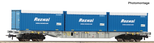 Roco 6600234 - H0 - Containertragwagen Rexwal, AAE, Ep. VI